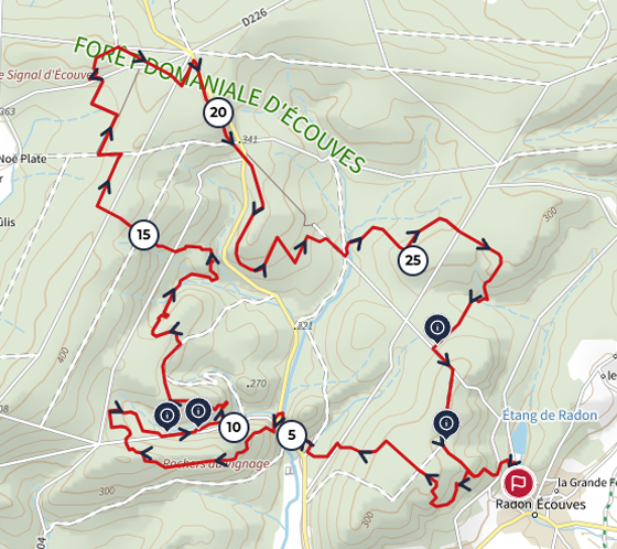 Parcours du Trail numéro 2 de la Forêt d’Écouves 2026